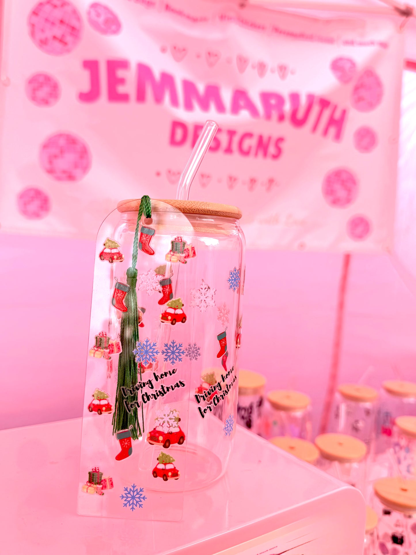 Driving Home for Christmas Acrylic Bookmark – Festive Holiday Gift