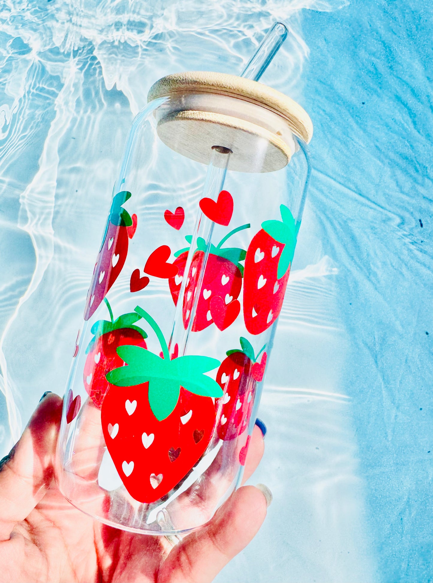 Strawberry Glass Tumbler