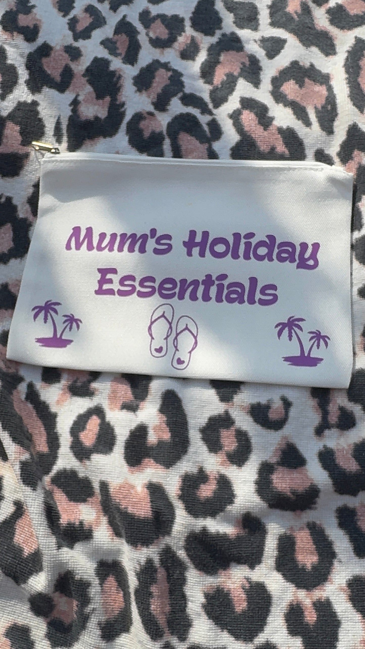 Holiday Cosmetic Pouch Colour Changing in UV sunlight