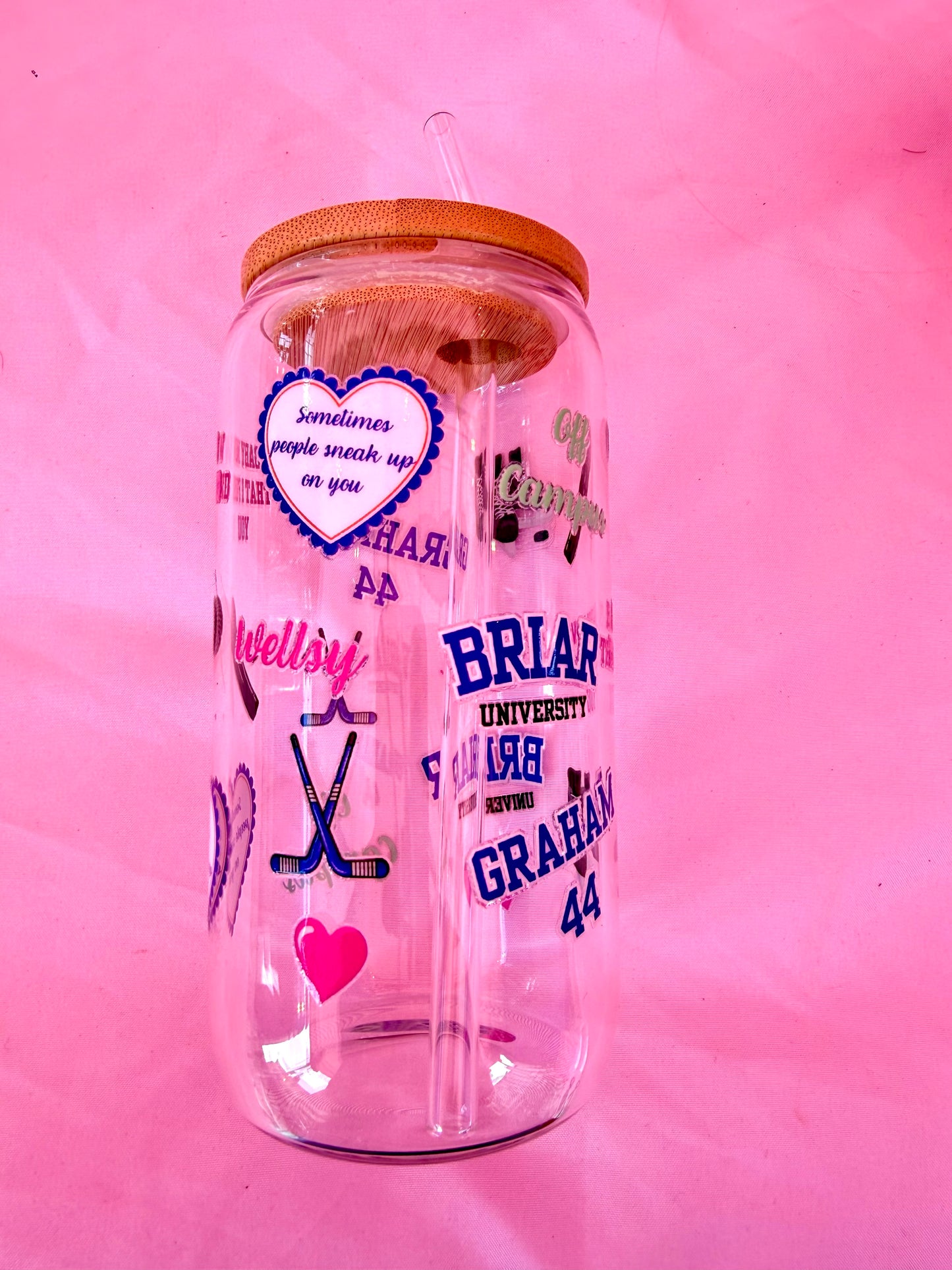 Hockey Romance Glass Can Cup – Briar University Inspired Tumbler