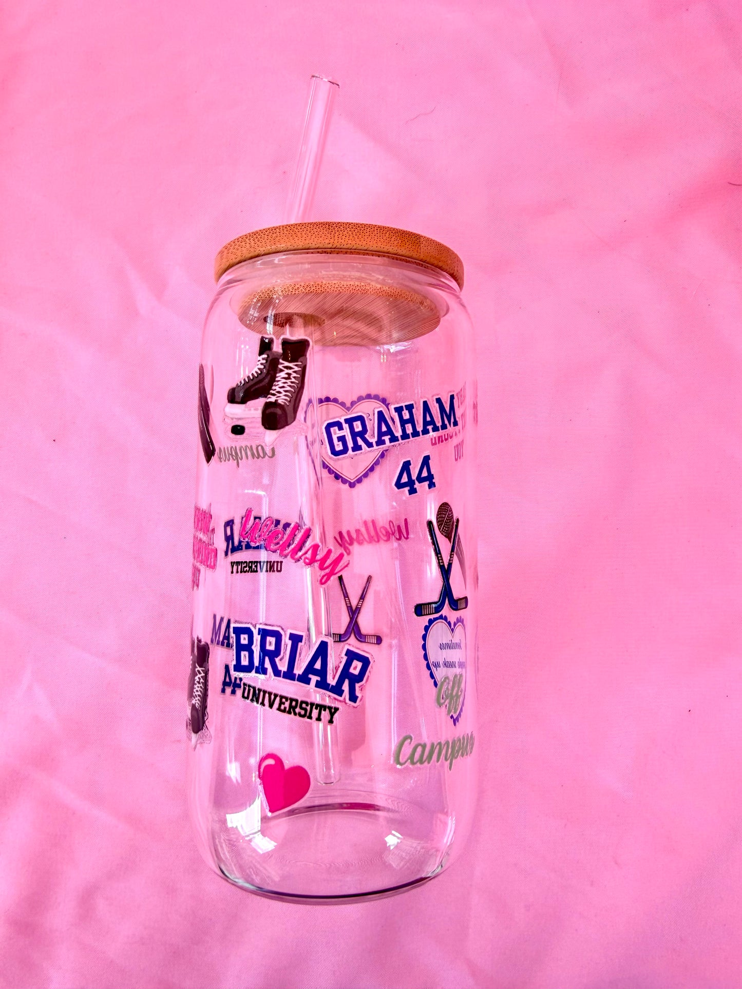 Hockey Romance Glass Can Cup – Briar University Inspired Tumbler