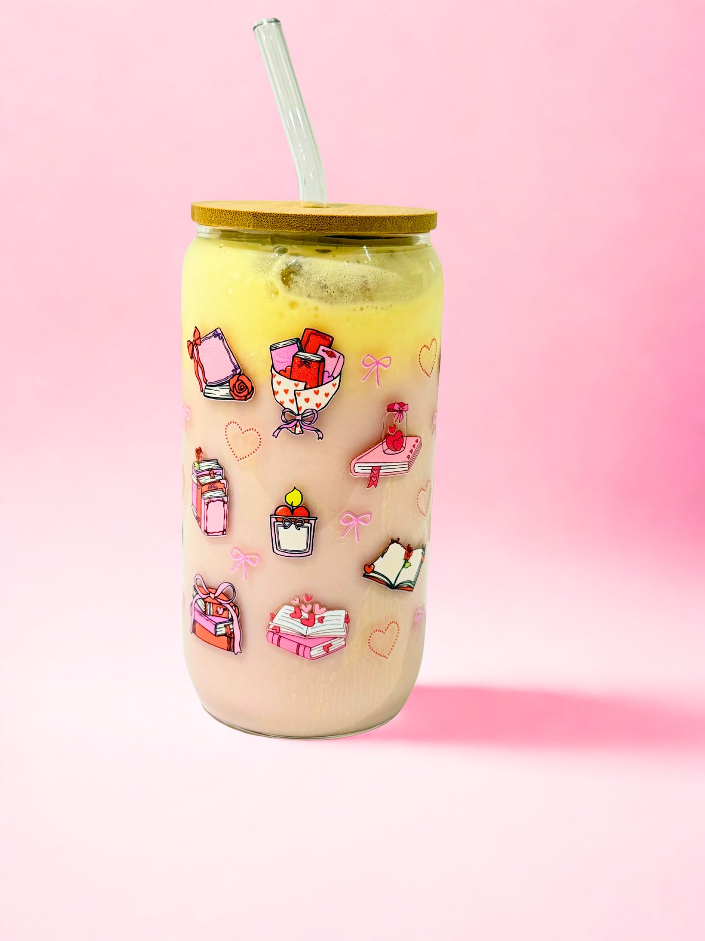 Forever Falling for Fictional Men – 16oz Glass Can Cup