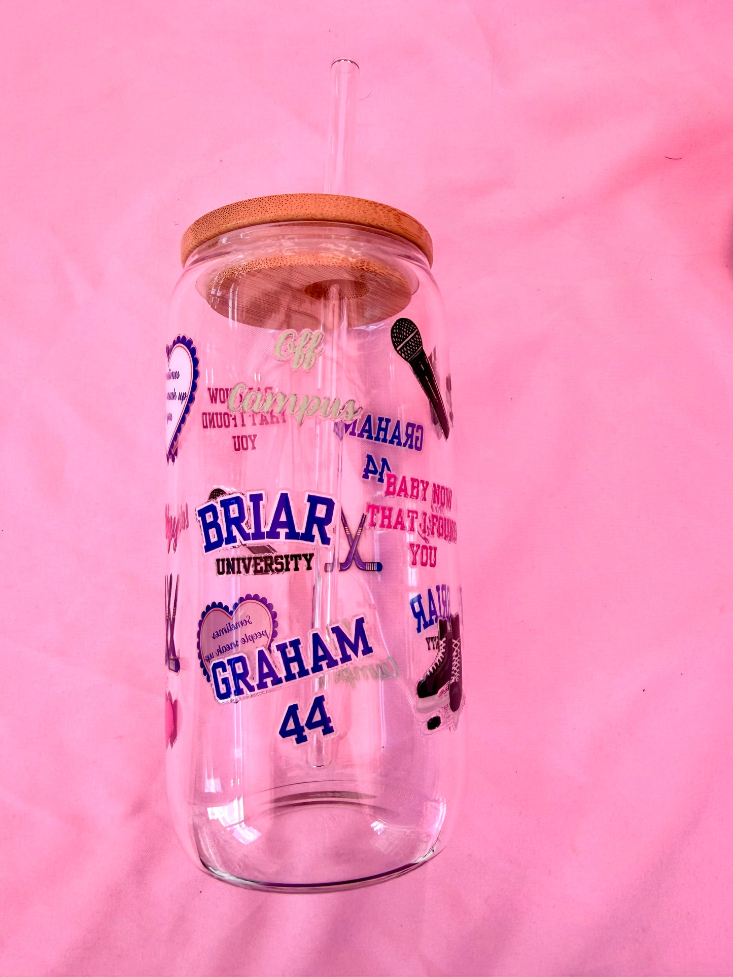 Hockey Romance Glass Can Cup – Briar University Inspired Tumbler