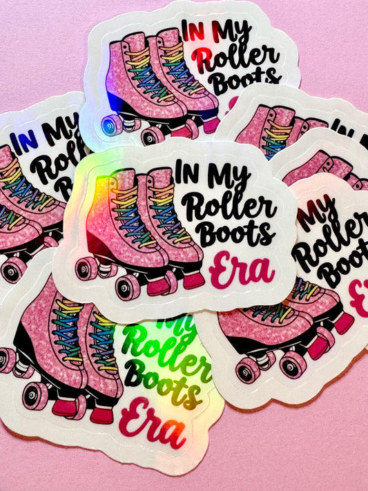 In My Roller Boots Era Vinyl Sticker – Retro Skates Aesthetic