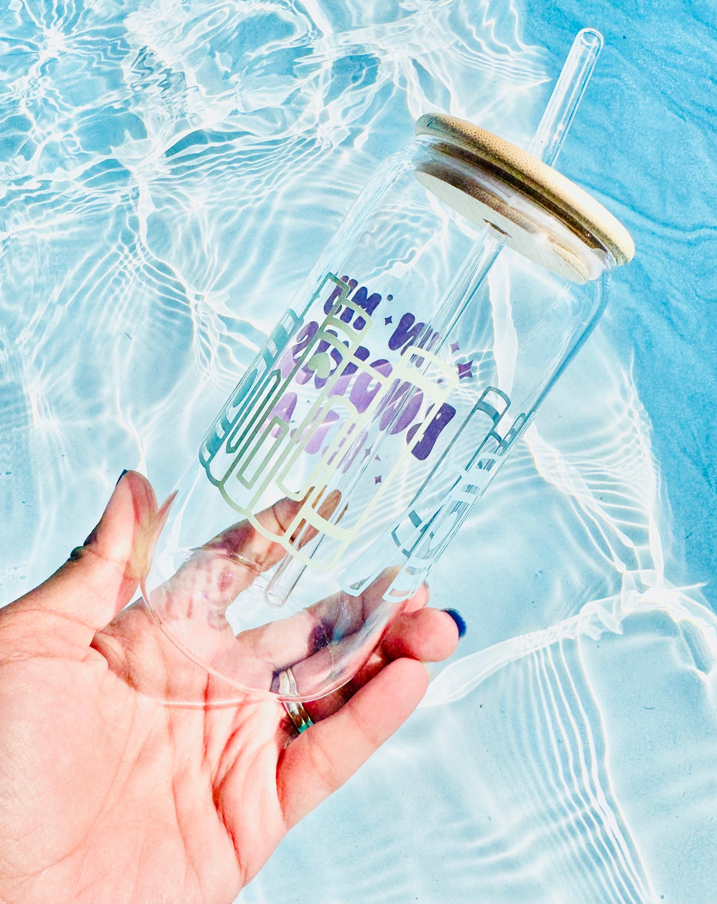 💖 In My Bookish Era – Glass Tumbler 💖