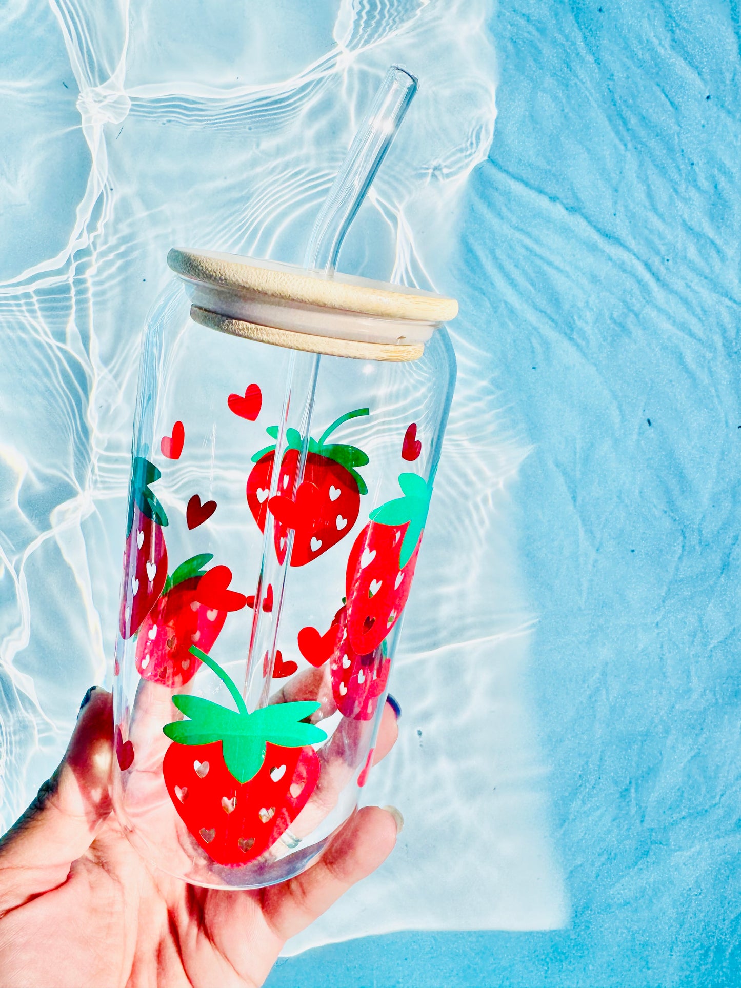 Strawberry Glass Tumbler