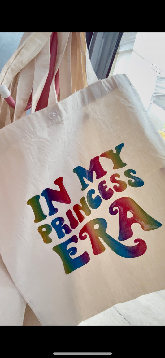 ✨ Step Into Your Princess Era with Our Rainbow Tote Bag! 🌈👑