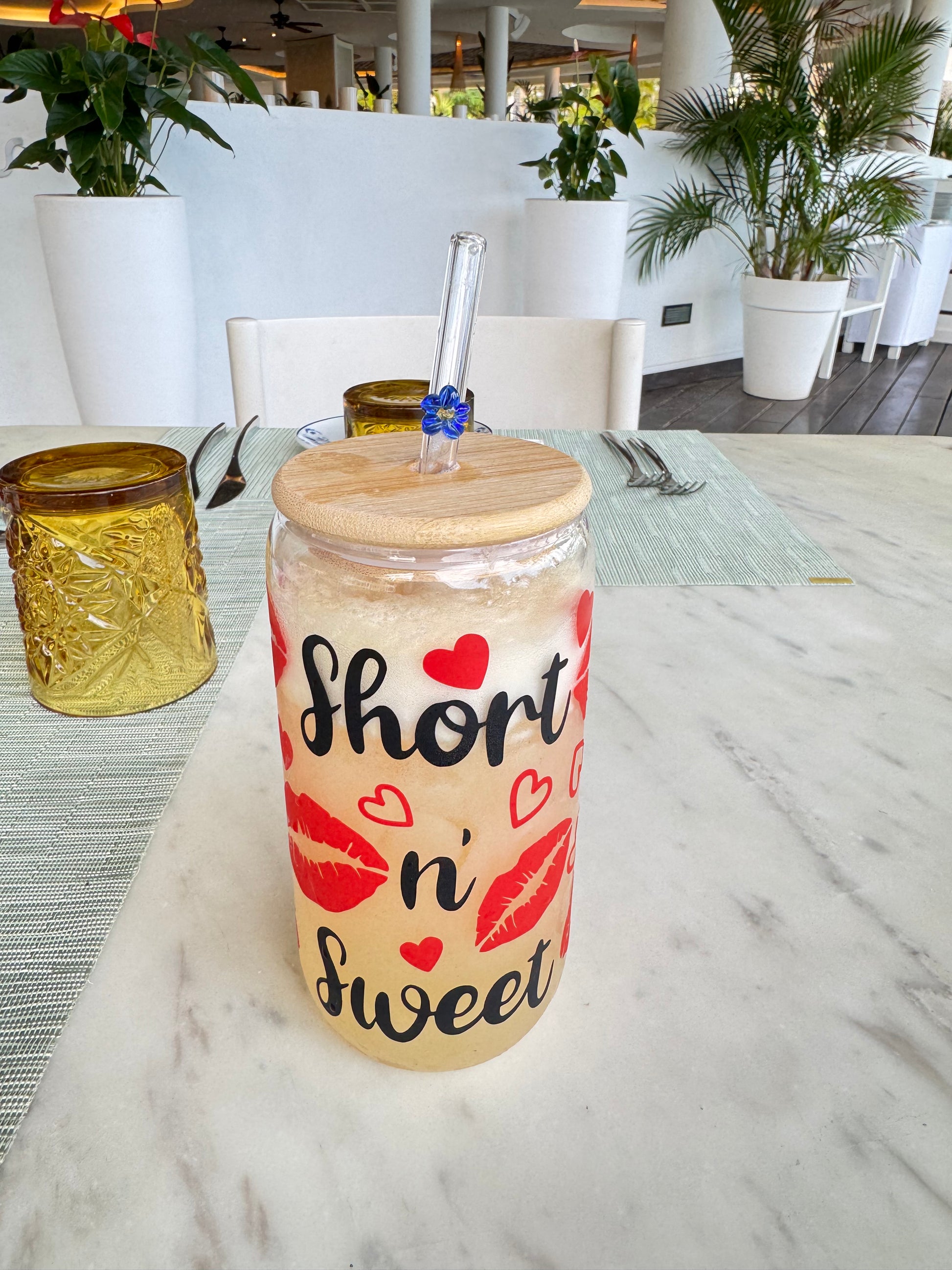 Short and sweet Glass Cup 