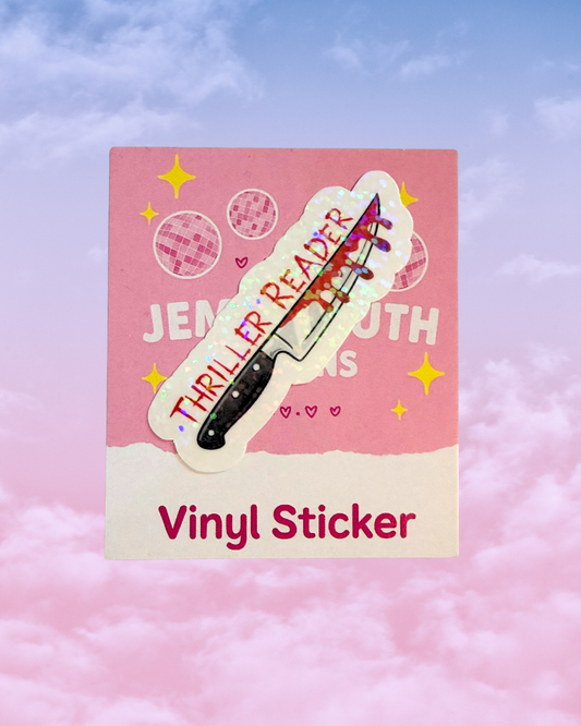 Thriller reader vinyl sticker
