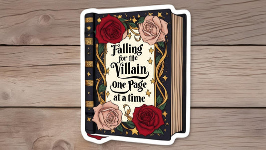 Falling for the Villain Holographic Vinyl Sticker – Fantasy Book Lover Aesthetic